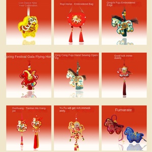 ซองใส่ของมงคลสไตล์ชาติพันธุ์ ปักลายดอกไม้ รูปทรง<span class=keywords><strong>ม้า</strong></span> ประดับด้วยเครื่องประดับเสริมดวง ปีนักษัตรวินชวง - Product Image 3