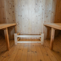Luxuriöse Outdoor-Quadrat-Sauna, 2-4 Personen Freistehende Holz-Fass-Sauna mit Elektroofen, Bereit für den Garten-Einsatz