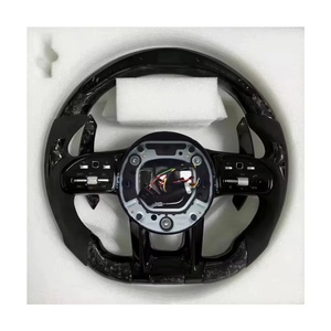 Volant en fibre de carbone LED modifié pour Mercedes Benz <span class=keywords><strong>AMG</strong></span> GT avec volant en cuir perforé - Product Image 1