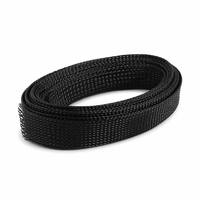 Tubo trenzado expandible de PET negro para protección de cables