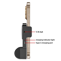 Soporte Magnético Ergonómico para Cámara de Teléfono, Control Remoto Portátil con Luz de Relleno Integrada para Fotografía Móvil Estable