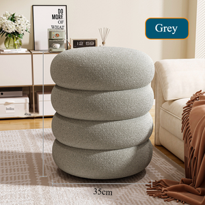 High-Quality Cream-Colored Living Room <b>Stool</b> Modern Shear-Top Footstool for <b>Bedrooms</b> Minimalist High <b>Stool</b> - Product Image 6