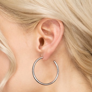 925 Silver Jewelry Classic 14k Gold Big <strong>Chunky</strong> Hollow Thick Hoop <strong>Earrings</strong> - Product Image 6