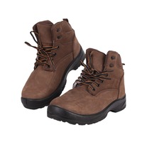 Chaussures de travail de protection unisexe, hiver, printemps, automne, avec embout en acier, tige en daim, montantes, antidérapantes et anti-écrasement