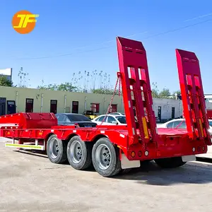 Heavy Duty Low Flat Multi-Axle 2/3/4 Axle 80-120ton 100 120 Tons Lowbed Lowboy Low Bed Trailer