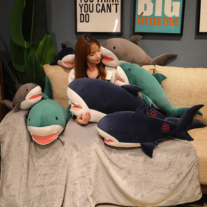 Özelleştirilebilir yumuşak köpekbalığı yastık PP pamuk dolum ile peluş oyuncak büyük beyaz köpekbalığı bebek balina deniz hayvan stres giderici için - Product Image 2
