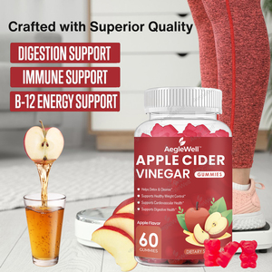 Aeglewell acv תפוחים חומץ gummies תמיכה טבעית לירידה במשקל מתקדם, ניקוי, עיכול ועוד בריאות מעיים - Product Image 5