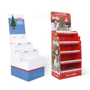 Hot Sale Kerstfestival Promotionele Product Display Rack Kartonnen Vloer Display Cadeau Kerstboom Display Stand - Product Image 5