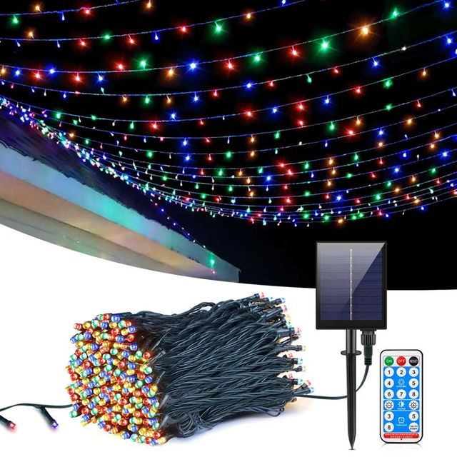 12M 22M 52M 100M Waterproof Garland Large Solar Panel Fast Charge Christmas Garden Decor Solar String Lights Outdoor