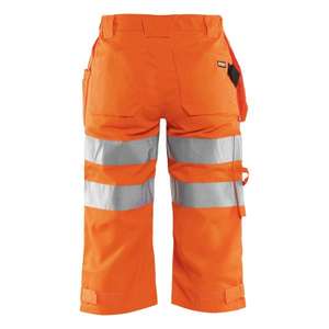 BLAKLADER - 713918115300D22 Women's <b>hi</b>-<b>vis</b> pirate <b>shorts</b> Orange - EAN 7330509553428 <b>HI</b>-<b>VIS</b> WORKWEAR - Product Image 3