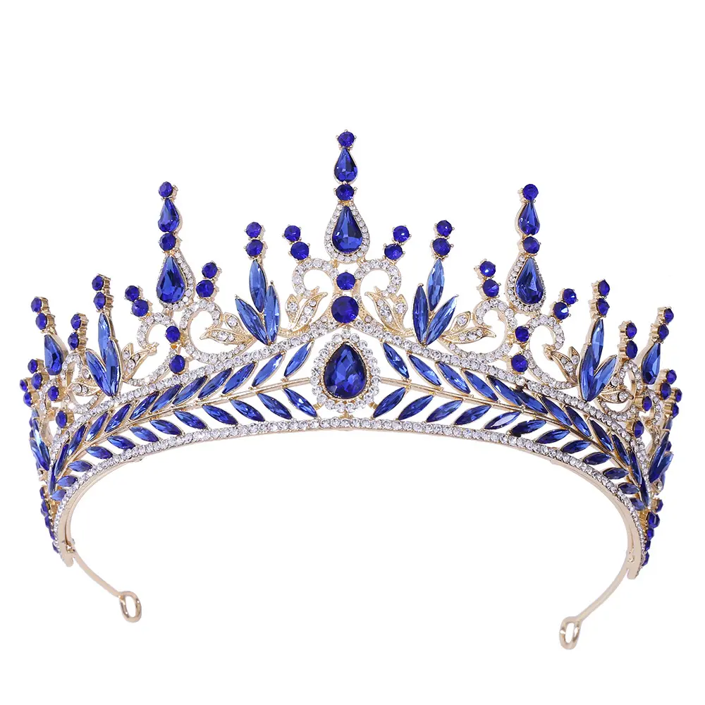 Grosir Hiasan Kepala Pesta Pernikahan Pengantin Mahkota Dan Tiara Perempuan dan Mahkota Kontes Wanita untuk Hiasan Kepala