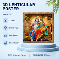 3D Lentiküler Plastik Özel Duvar Sanatı 40x40cm Tanrı Posteri Oturma Odası Dekorasyonu