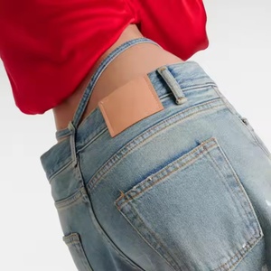 Pantalones Vaqueros Acampanados Personalizados de Alta Calidad, Estilo Casual, Lavables, con Diseño Floral, para Mujer, Venta al Por Mayor, Personalizables - Product Image 5