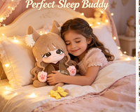 Peluche personnalisée de fille chat en coton doux, avec tailles et couleurs sur mesure pour les fans d'anime