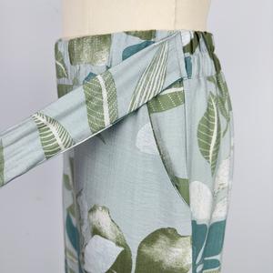 Nuovi Modelli Estivi di Tendenza in Europa e Stati Uniti: <span class=keywords><strong>Pantaloni</strong></span> Larghi da <span class=keywords><strong>Donna</strong></span> con Cintura, Casual e alla Moda - Product Image 6