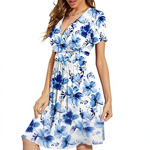 Premium Women's Solid Knitted Fabric Sheath Silhouette V Neck 3/4 Sleeve Fitted High Waist Elegant Knee-Length Party Wrap <b>Dress</b> - Product Image 2