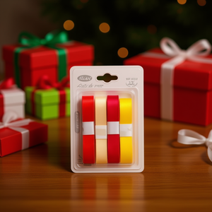 Cintas de Raso ILAN, Paquete de 4 Colores Surtidos, para Envolver Regalos - Product Image 3