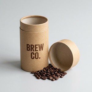 Airtight Sealed Round Paper Tube Cylinder <b>Box</b> for Fresh <b>Coffee</b> Bean Storage Custom Logo Roastery Packaging Wholesale - Product Image 2