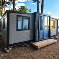 Casa Prefabricada de Lujo de 20/40 Pies y 2 Dormitorios, Casa Prefabricada Móvil para Residencia Diaria, Contenedor Expandible, Casa Portátil Tipo Granny Flat