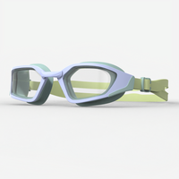 Lunettes de natation junior en silicone souple étanches avec double sangle et pont nasal remplaçable