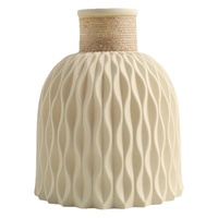 Petit vase décoratif moderne et coloré en plastique pour arrangements floraux frais, idéal pour salon et mariage, motif vague d'eau