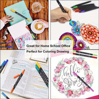 Ensemble de marqueurs artistiques pour enfants de 24 à 168 couleurs avec pinceaux fins, stylos à aquarelle doux, marqueurs, avec un sac de rangement