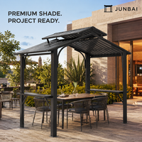Pergola en aluminium avec toit rétractable et kit de configuration pour les projets de revendeurs, entrepreneurs et hôtellerie