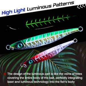 FJORD OEM 40g 60g 80g Señuelo Metálico Luminoso UV para Pesca de Lucio - Agua Salada y Dulce (Río, Lago, Arroyo) de Lanzamiento <span class=keywords><strong>Largo</strong></span> - Product Image 2