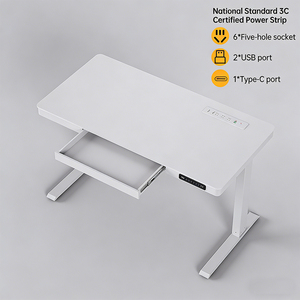 Escritorio Inteligente Multifuncional <span class=keywords><strong>de</strong></span> Altura Ajustable con un Solo Motor, Cajones y Tira <span class=keywords><strong>de</strong></span> Alimentación con Puertos USB/Tipo-C, Escritorio Eléctrico - Product Image 5