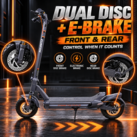 Trottinette électrique adulte 1200W 48V 18Ah longue portée pliable tout-terrain double suspension frein à disque vente en gros usine