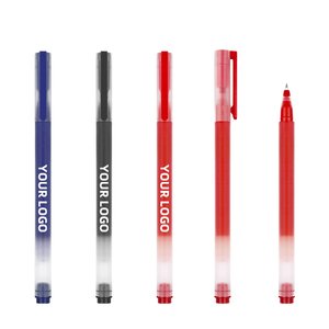 Bolígrafos de gel de oficina con logotipo personalizable, clásico, negro, azul, rojo, colores neutros, embalaje de plástico a granel, promoción al por mayor - Product Image 4