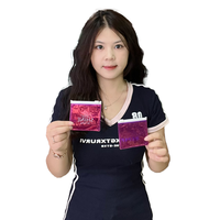 Mini pochette en plastique zip-lock en PVC violet givré personnalisé petits sacs d'emballage avec logo personnalisé pour l'emballage de bijoux