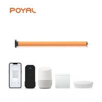 Moteur de store enrouleur tubulaire électrique en aluminium avec récepteur intégré Tuya, télécommande numérique WiFi, pour salon minimaliste