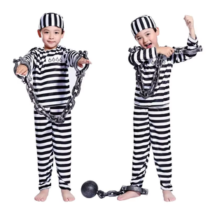 Vente chaude <span class=keywords><strong>Prison</strong></span> <span class=keywords><strong>Break</strong></span> Convict Adult & Child Costume Comprend des costumes pour Stag Fancy Dress Halloween! - Product Image 2