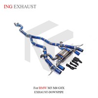 Tuyaux d'échappement ING Silencieux d'échappement en titane Catback Valvetronic pour BMW M3 M4 G8X avec pièces de tuyau de haute qualité