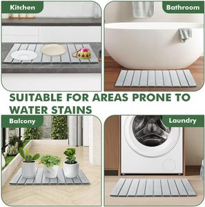 Foldable Diatom Bath Mat Bathroom Diatomaceous Earth Diatomite Stone Bath Mats - Product Image 3