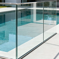 Rampe en verre feuilleté anti-éclats et anti-enfants, style contemporain, pour salle de bain, sécurité, utilisation extérieure, installation DIY, escaliers, balcons