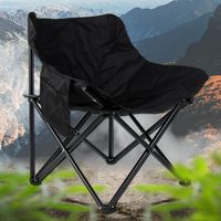 Chaise lune portable OEM d'usine à dossier bas, en métal et tissu, avec poche latérale, pliable, pour camping, pêche et plage en extérieur