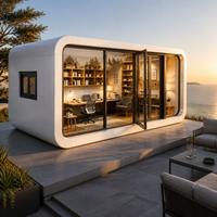Panoramische Apple Cabin Prefab Huis Luxe Modulaire Tiny House voor Virale Glamping Resort en Privé Tuin Kantoorpod