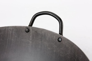 65cm Chinese Carbon Steel Non-Coated <strong>Wok</strong> for Gas &amp; Induction Cookers - Product Image 4