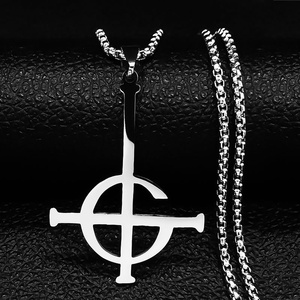 Collana Ghost Nameless da uomo, con croce Ghoul Band, simbolo Papa Emeritus, maschera, Grucifix, poster, gioielli - Product Image 1