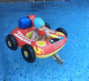 Grand bateau de sauvetage gonflable d'été pour enfants avec pistolet à eau intégré, jouet gonflable à monter pour enfants de 3 à 7 ans - Product Image 2