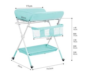 <span class=keywords><strong>Cambiador</strong></span> de Pañales Portátil Plegable de Diseño Compacto, Ajustable en Altura, Impermeable, con Cajón de Almacenamiento Grande - Product Image 6