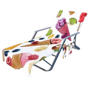 Housse de chaise longue de piscine en microfibre éponge personnalisée avec logo pour hôtel, chaise longue de plage, serviette de chaise longue - Product Image 5