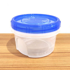 Food Storage Container Round Transparent With <b>Clip</b> On Lid For Kitchen Use 300Ml Capacity - Product Image 1