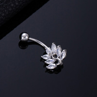 Freya Neuheit Tierform Schwimmender Bauchnabelpiercing-Schmuck 14G Edelstahl Körperpiercing Bauchnabelringe für Frauen