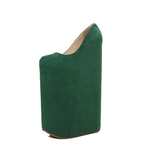 Talons de créateur célèbres pour femmes, talons ultra-hauts de 30 <span class=keywords><strong>cm</strong></span> en faux daim, talons compensés tendance pour femmes, escarpins uniques et élégants à enfiler pour femmes - Product Image 5