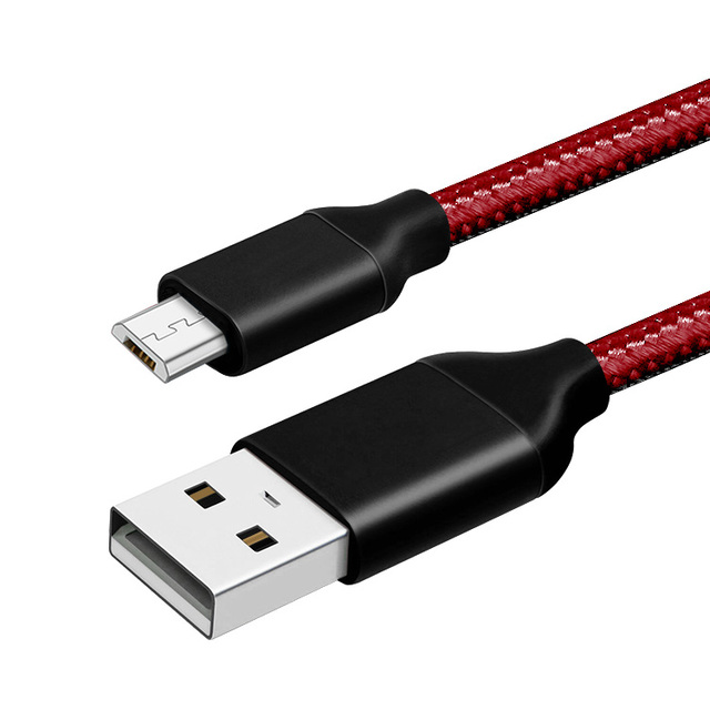 USB-A to Micro Nylon Braided Wire 5V Input Voltage Flexible Tangle-Resistant Design for Old-Version Smartphone Accessories