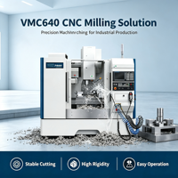 Centre d'usinage vertical VMC640 3 axes 600x360x450mm BT40 8000 tr/min 5,5 kW, machine de fraisage CNC pour moules et pièces métalliques
