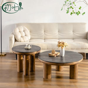 The Seventh Day Solid Wood <b>Round</b> Coffee <b>Table</b> Handmade Retro Paint Living Room Furniture X3086-LM - Product Image 5